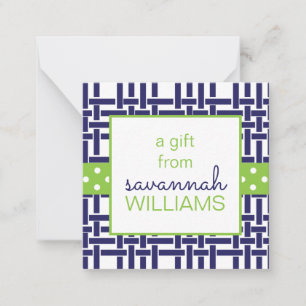 Tarjetas de envoltorio de regalo de bambú y grano