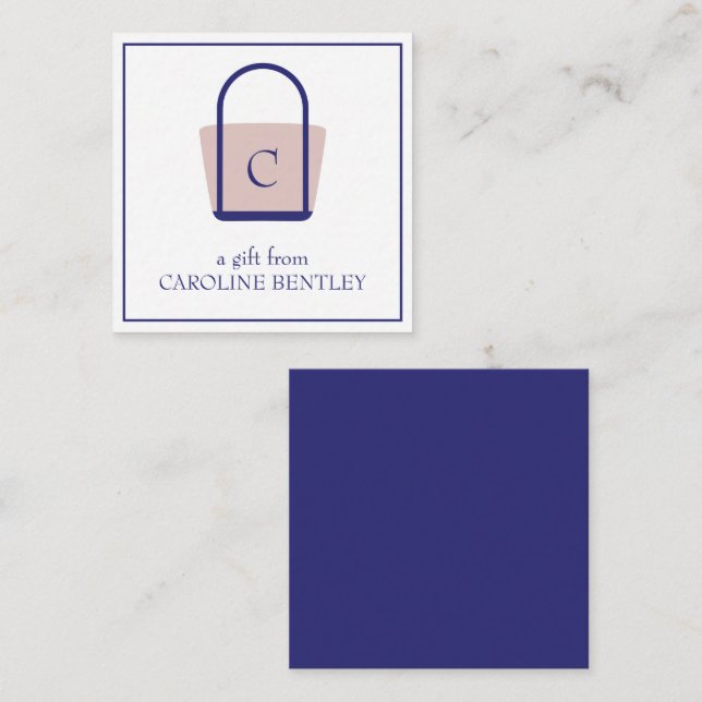 Tarjetas de envoltorio de regalo de bolsita de bot (Anverso / Reverso)