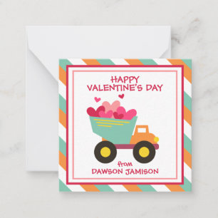 Tarjetas de envoltorio de regalo de camión de volc
