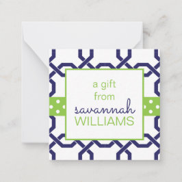 Tarjetas de envoltorio de regalo de Lattice & Gros