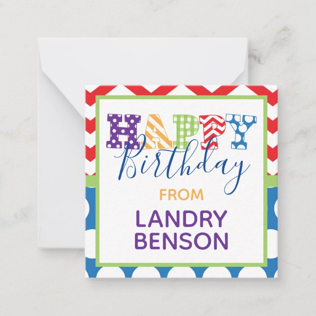 Tarjetas de envoltorio de regalo del patrón de cum (Anverso)