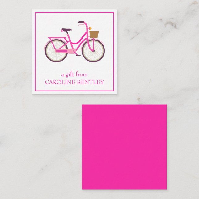 Tarjetas de envoltorio de regalo para bicicletas (Anverso / Reverso)