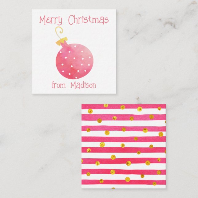 Tarjetas de envoltorio de regalo para Navidades de (Anverso / Reverso)