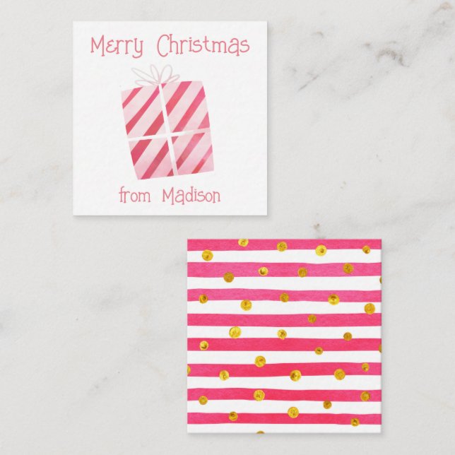 Tarjetas de envoltorio de regalo para Navidades pr (Anverso / Reverso)