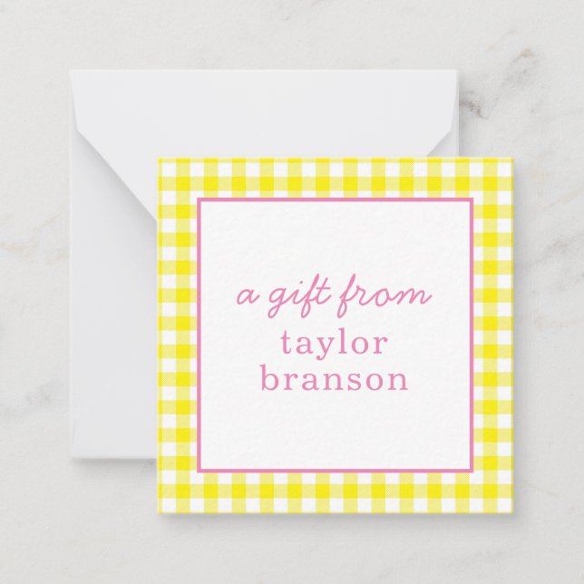 Tarjetas de envoltorio de regalo personalizadas co (Anverso)