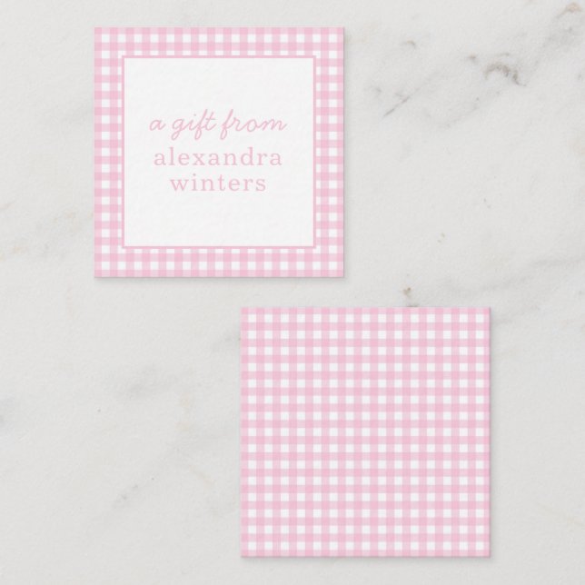 Tarjetas de envoltorio de regalo personalizadas de (Anverso / Reverso)