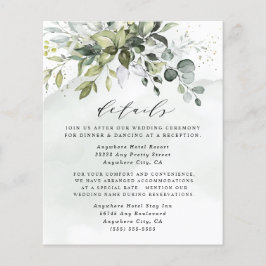 Tarjetas de envoltorio Dusty Blue Eucalyptus Green