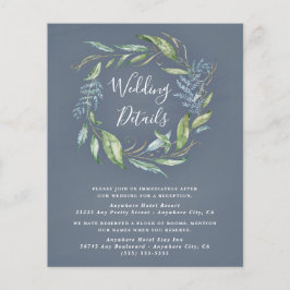Tarjetas de envoltorio para Boda Eucalyptus azul