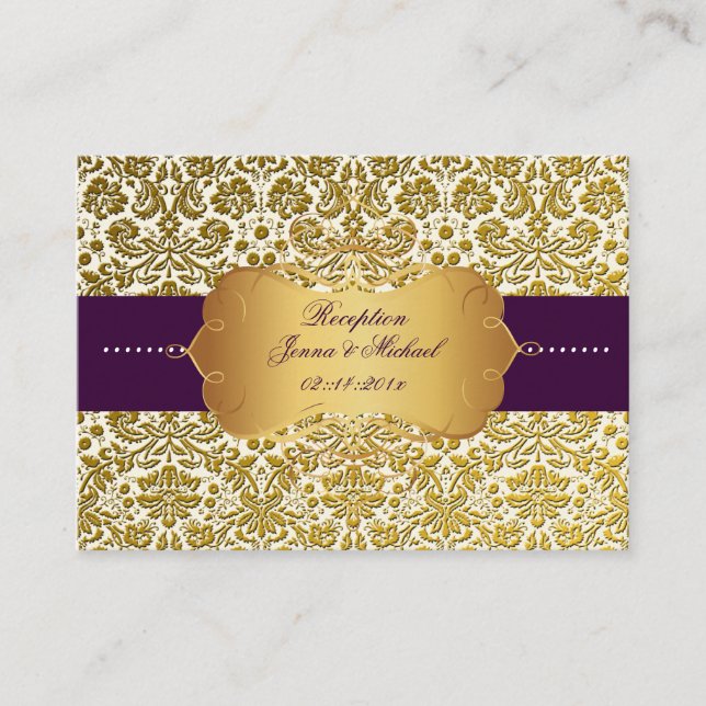 Tarjetas de envoltorio PixDezines Desiree Damask/D (Anverso)