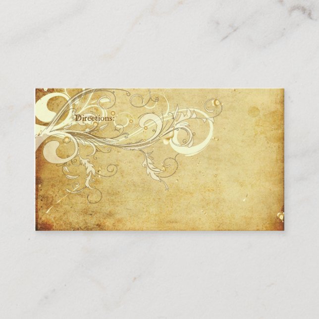 Tarjetas de envoltorio/Swirls de crema vintage Pix (Anverso)