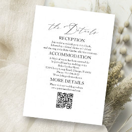 Tarjetas de envoltura con detalles de boda elegant