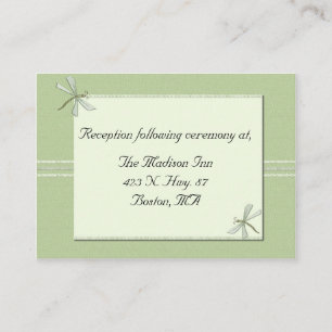 Tarjetas de envoltura de Boda de la libélula verde