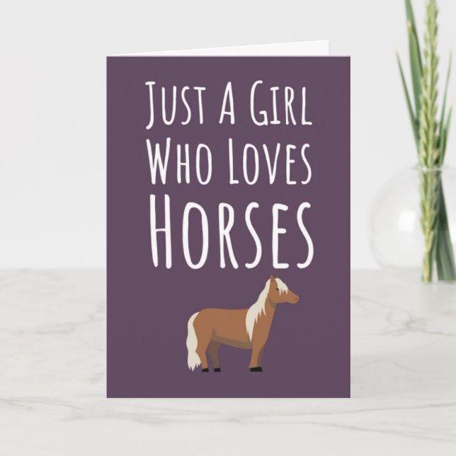 Tarjetas de Equinos Rosados Adorables para Niñas B (Anverso)