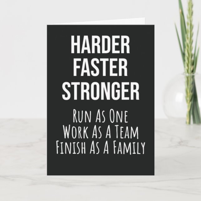 Tarjetas de equipo de carrera Motivación Corredor  (Anverso)