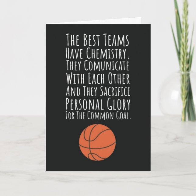 Tarjetas de equipos de baloncesto geniales Atleta  (Anverso)