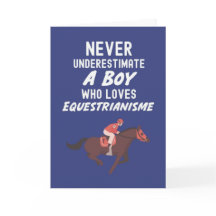 Tarjetas de Equitación Azules Marinos Adorables pa