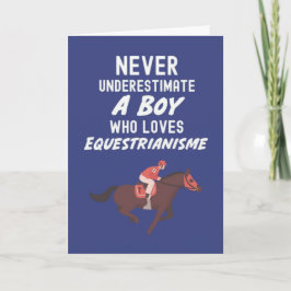 Tarjetas de Equitación Azules Marinos Adorables pa