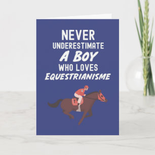 Tarjetas de Equitación Azules Marinos Adorables pa