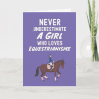 Tarjetas de Equitación Rosadas Lindas para Niñas B