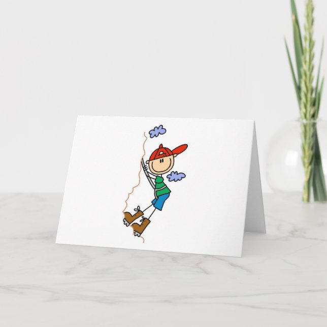 Tarjetas de escalado de montaña StickFigure (Anverso)