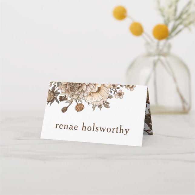 Tarjetas de escolta de boho rusticas, boda de Wood (Anverso)