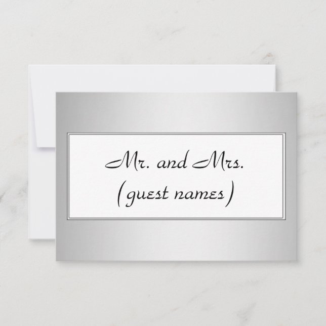 Tarjetas de escolta metálicas simples y elegantes (Anverso)