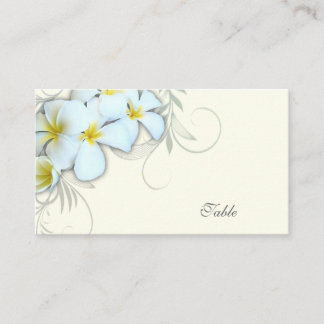 Tarjetas de Escort Blank Plumeria Blanca