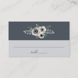 Tarjetas de Escort Boda Anemone y Eucalyptus