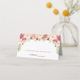 Tarjetas de Escort Boda Boho de Burgundy Marsala R