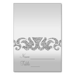 Tarjetas de Escort Boda de aspecto Purpurina plate