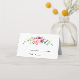 Tarjetas de Escort Boda Floral Bohemias