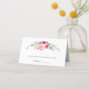Tarjetas de Escort Boda Floral Bohemias