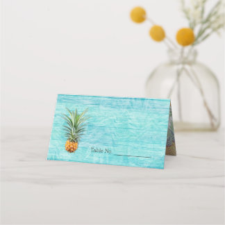 Tarjetas de Escort con Tentado Rústico Azul piña