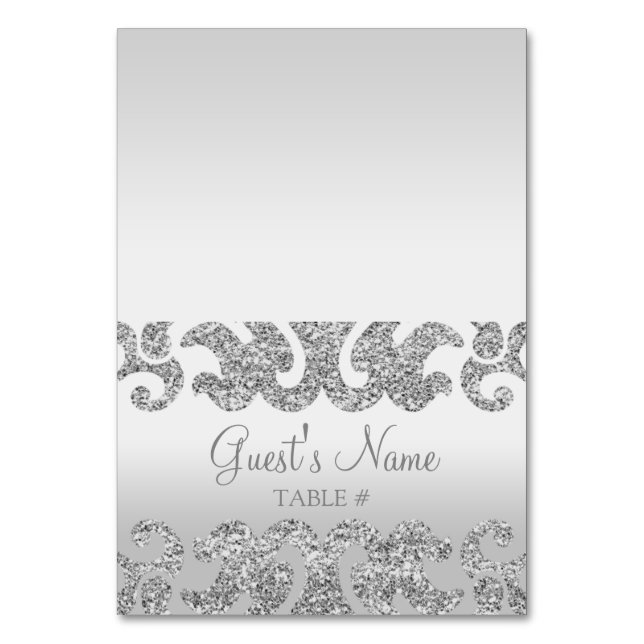 Tarjetas de Escort de Boda Personalizada con Purpu (Anverso)