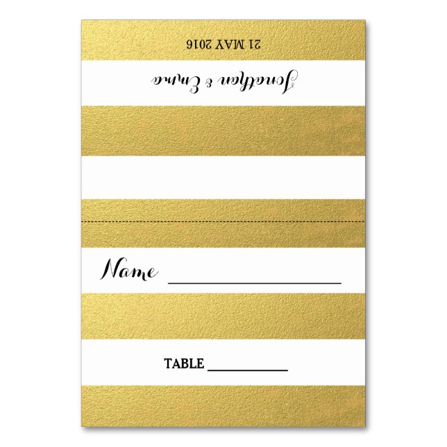 Tarjetas de Escort Gold Stripe (Anverso)