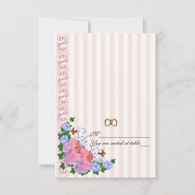 Tarjetas de Escort orquídeas rosas (Anverso)
