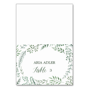 Tarjetas de Escort Place Boda de Wreath Rústico Ve
