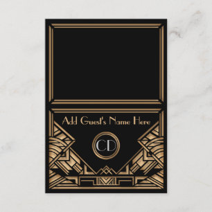 Tarjetas de Escort Place con estilo Gatsby Boda Ar