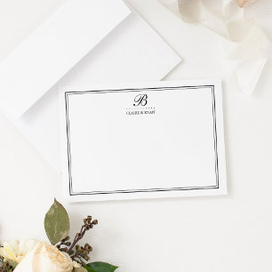 Tarjetas de estacionamiento de monograma de Boda d