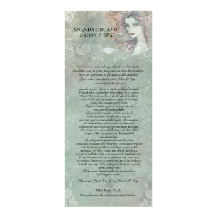Tarjetas de estante de Ananda Organic Salon and Sp