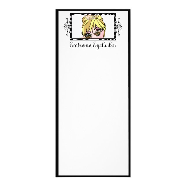 Tarjetas de estante de Pestañas/Maquillaje Permane (Frente)