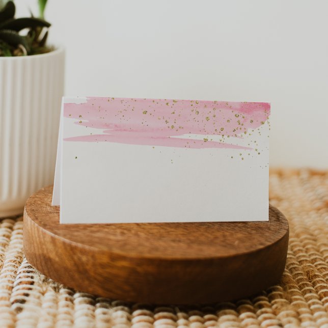 Tarjetas de etiquetas Rubor y Gold Buffet Food (Subido por el creador)