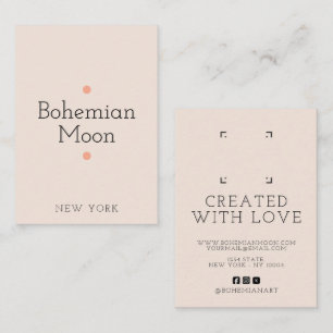 Tarjetas de exhibición de aretes bohemios modernas