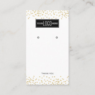Tarjetas de exhibición de aretes – Brillo blanco y