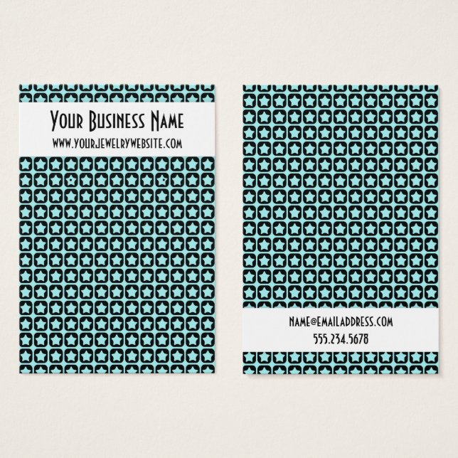 Tarjetas de exhibición de aretes con patrón de est (Anverso y reverso)