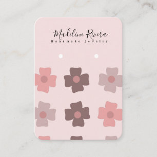 Tarjetas de exhibición de artesanías de flores bon