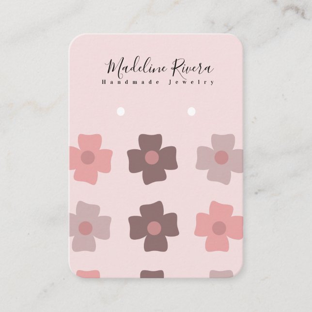 Tarjetas de exhibición de artesanías de flores bon (Anverso)