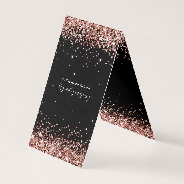 Tarjetas de exhibición de collar de 2 rosas negras (Anverso)