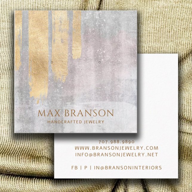 Tarjetas de exhibición de joyas abstractas doradas (Subido por el creador)