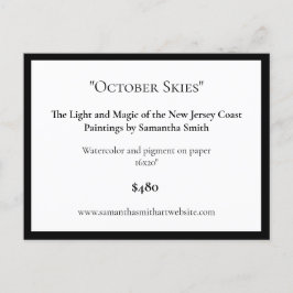 Tarjetas de exposición de arte editables Etiquetas